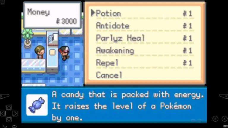 Items In The Pokemart Costs 1
