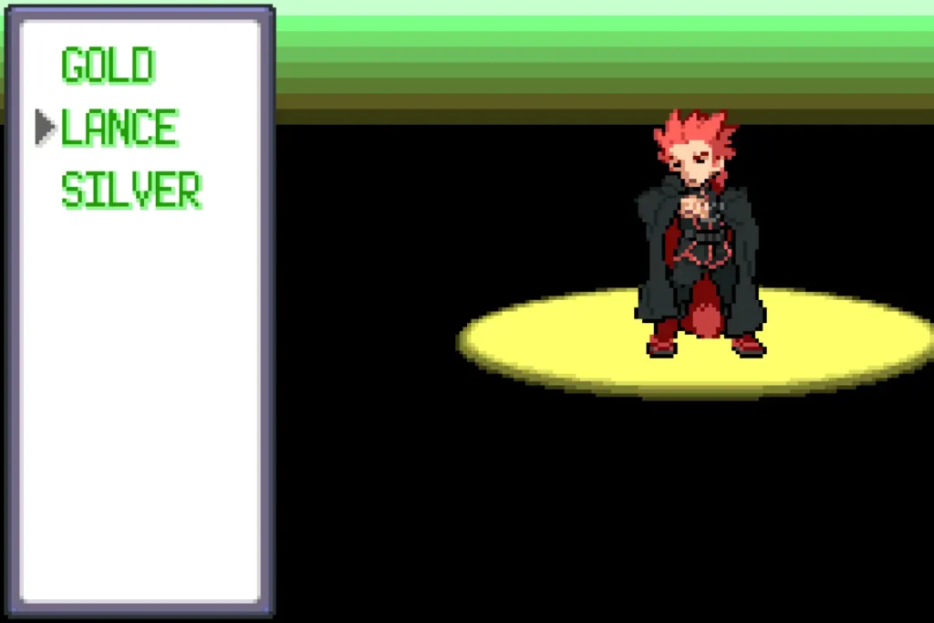 Pokemon Quetzal character selection showing Gold Lance and Silver playable characters