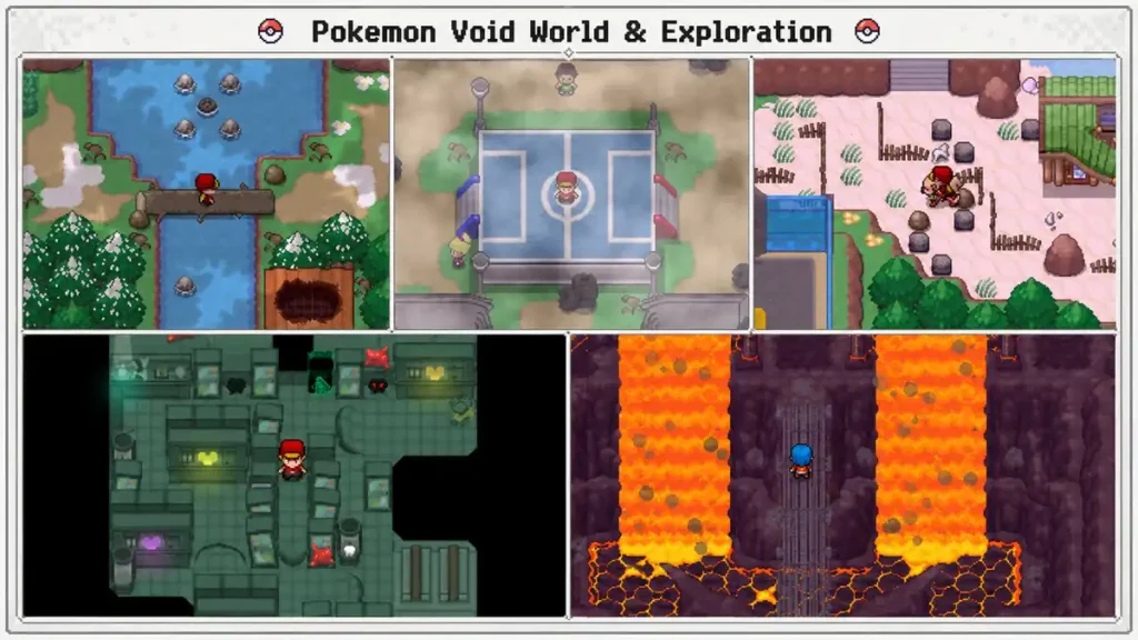 Pokemon Void Stronym region exploration and RPGXP world screenshots