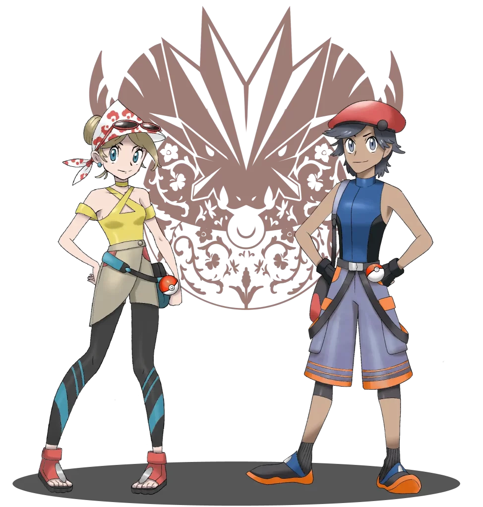 The trainers and Pokémon of the region