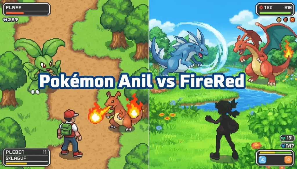 Comparison featured image for Pokemon Anil vs FireRed article